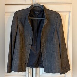 NWOT Kasper Copper toned Grey Open-Front Women's Blazer/Jacket. Size 14